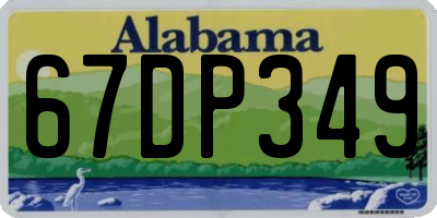 AL license plate 67DP349