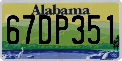 AL license plate 67DP351