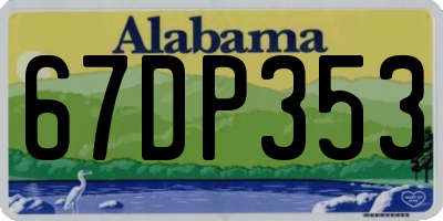 AL license plate 67DP353