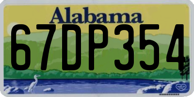 AL license plate 67DP354