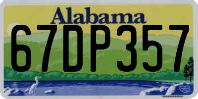 AL license plate 67DP357