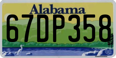 AL license plate 67DP358