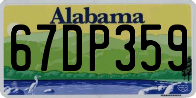 AL license plate 67DP359