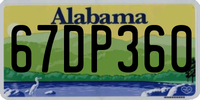 AL license plate 67DP360