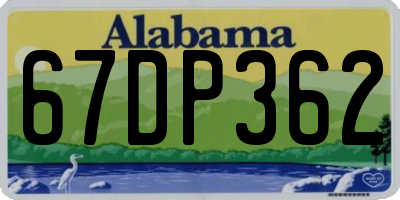 AL license plate 67DP362