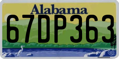 AL license plate 67DP363