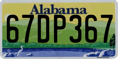 AL license plate 67DP367