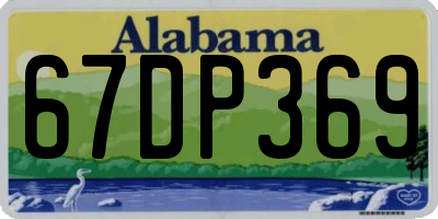 AL license plate 67DP369