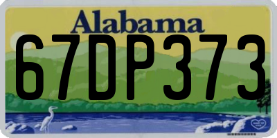 AL license plate 67DP373