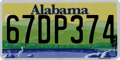 AL license plate 67DP374