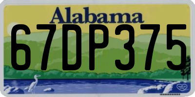 AL license plate 67DP375