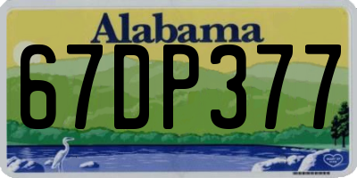 AL license plate 67DP377