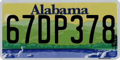 AL license plate 67DP378