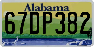 AL license plate 67DP382