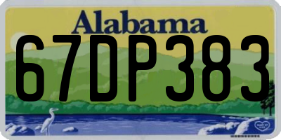 AL license plate 67DP383