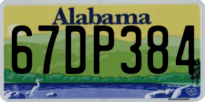 AL license plate 67DP384