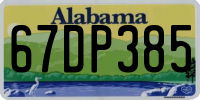 AL license plate 67DP385