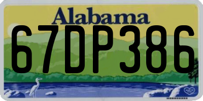 AL license plate 67DP386