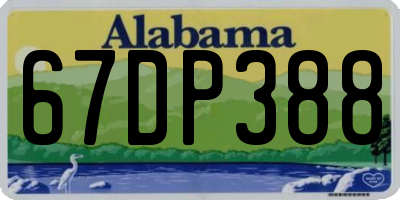 AL license plate 67DP388