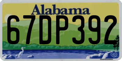 AL license plate 67DP392