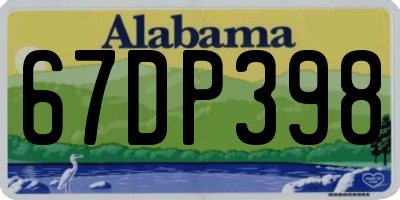 AL license plate 67DP398