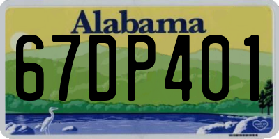 AL license plate 67DP401