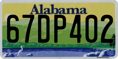 AL license plate 67DP402