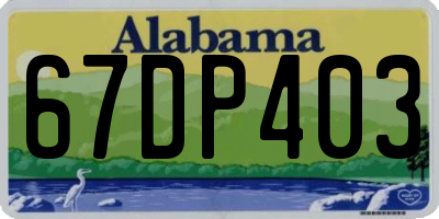 AL license plate 67DP403