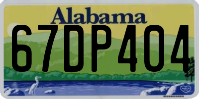 AL license plate 67DP404