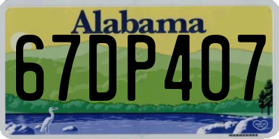 AL license plate 67DP407