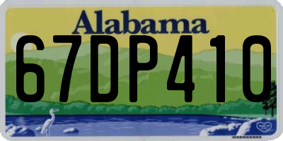 AL license plate 67DP410