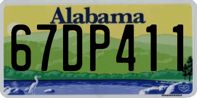 AL license plate 67DP411