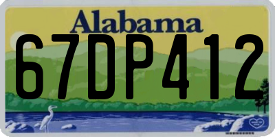 AL license plate 67DP412