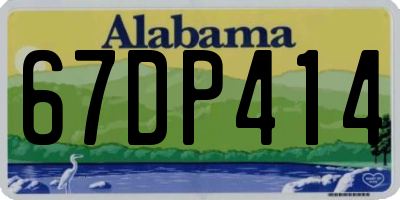 AL license plate 67DP414