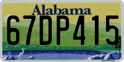 AL license plate 67DP415