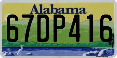 AL license plate 67DP416