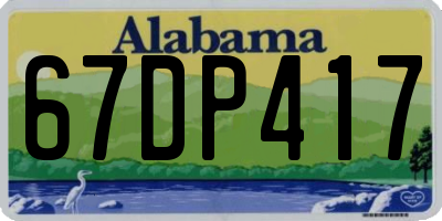 AL license plate 67DP417