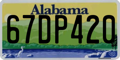 AL license plate 67DP420