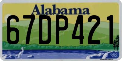 AL license plate 67DP421