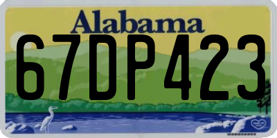 AL license plate 67DP423