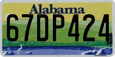 AL license plate 67DP424