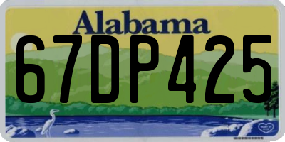 AL license plate 67DP425