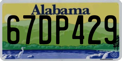 AL license plate 67DP429