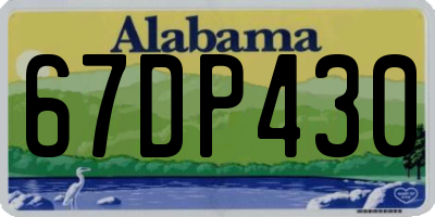 AL license plate 67DP430