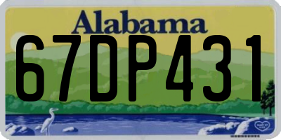 AL license plate 67DP431