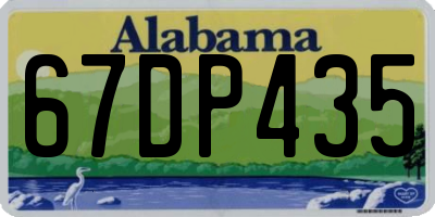 AL license plate 67DP435