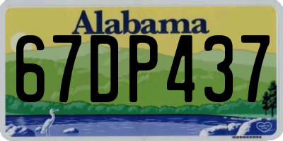 AL license plate 67DP437