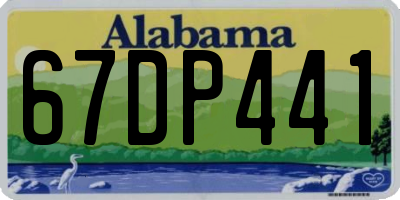 AL license plate 67DP441