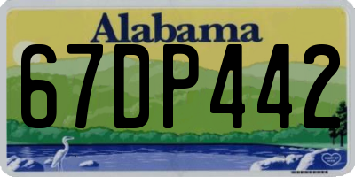 AL license plate 67DP442