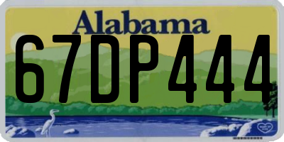 AL license plate 67DP444